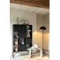 Cabinet avec tiroirs en métal noir 100x30x158 cm Cabinet avec tiroirs en métal noir 100x30x158 cm