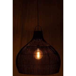 Paralume in rattan nero 80*80*70 cm