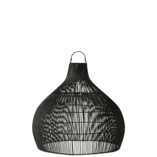 Paralume in rattan nero 80*80*70 cm
