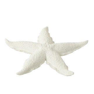 Etoile de mer en polyrésine blanche 30x30x4 cm