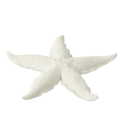 Etoile de mer en polyrésine blanche 30x30x4 cm