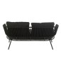 Conjunto de 3 cadeiras em ferro e rattan preto 150x72x70 cm Conjunto de 3 cadeiras em ferro e rattan preto 150x72x70 cm