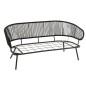 Set di 3 sedie in ferro e rattan nero 150x72x70 cm Set di 3 sedie in ferro e rattan nero 150x72x70 cm