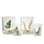 Photophore feuilles en verre multicolore 10x10x12.5 cm