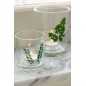 Photophore feuilles en verre multicolore 10x10x12.5 cm