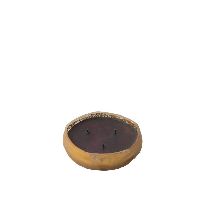 Bougie parfumée 15h dans verre doré 13x13x4 cm