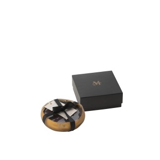 Candela profumata 15h in vetro dorato 13x13x4 cm