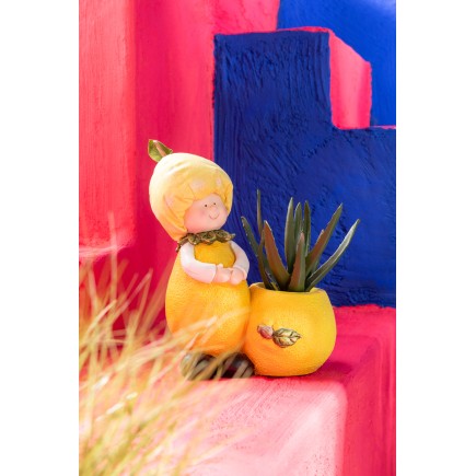 Jardinière enfant en polyresine multicolore 24x17.5x30 cm
