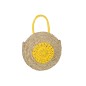 Sac rond fleur en jonc de mer naturel/jaune 40x7x40 cm Sac rond fleur en jonc de mer naturel/jaune 40x7x40 cm