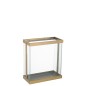 Lanterne retangular em vidro dourado 32x15x35,5 cm