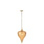 Lampada a sospensione goccia in metallo dorato 31.5x31.5x57 cm Lampada a sospensione goccia in metallo dorato 31.5x31.5x57 cm