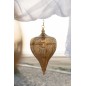 Lampada a sospensione goccia in metallo dorato 31.5x31.5x57 cm Lampada a sospensione goccia in metallo dorato 31.5x31.5x57 cm