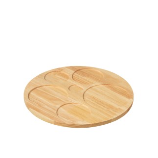 Set de 6 plats apéro avec plateau en céramique blanche 30x30x9 cm