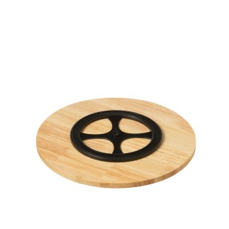 Set de 6 plats apéro avec plateau en céramique blanche 30x30x9 cm