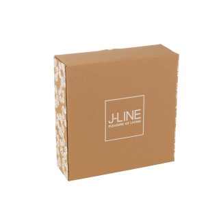 Juego de 6 platos aperitivo con bandeja de cerámica blanca 30x30x9 cm