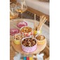 Set de 6 plats apéro avec plateau en céramique blanche 30x30x9 cm