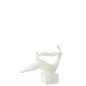 Figurine femme et enfant en polyrésine blanc 29.5x8.5x25 cm Figurine femme et enfant en polyrésine blanc 29.5x8.5x25 cm