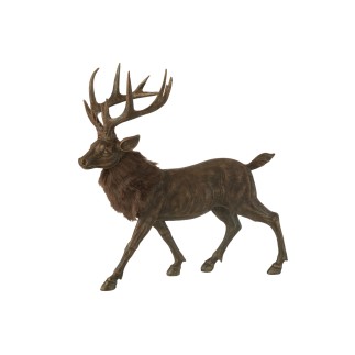 Cerf en résine marron 39x18x39 cm