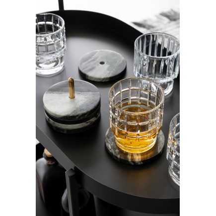 Bicchiere da whisky in vetro trasparente 9x9x10 cm (Set di 2)