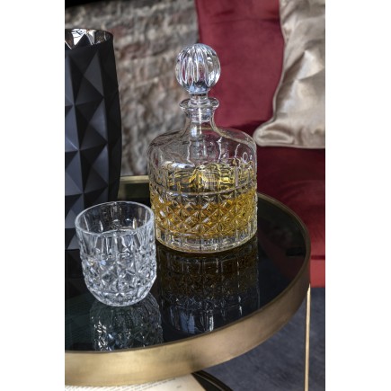 Caraffa con tappo a sfera in vetro trasparente 14x14x24 cm