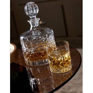 Carafe con tapón de bola de vidrio transparente de 14x14x24 cm