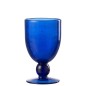 Vaso de vino de vidrio azul oscuro de 15 cm de altura