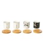 Lot de 4 tasses en céramique noir 5.7x5.7x6.4 cm Lot de 4 tasses en céramique noir 5.7x5.7x6.4 cm