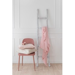 Coussin en coton et lin blanc 45x45cm