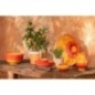 Jarra de cerámica naranja y roja, 21 x 17 x 17 cm Jarra de cerámica naranja y roja, 21 x 17 x 17 cm