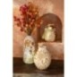 Vase en grès ocre jaune et blanc cassé 16 x 16 x 19 cm Vase en grès ocre jaune et blanc cassé 16 x 16 x 19 cm
