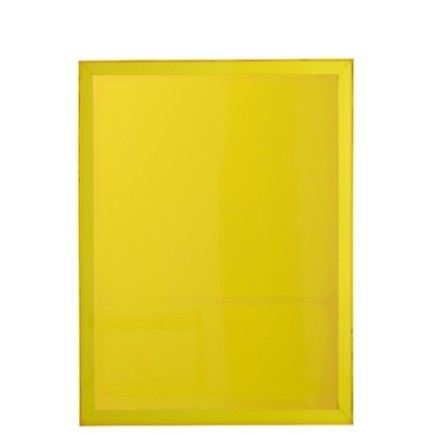 Décoration murale moderne en toile jaune 80×3,3×60 cm