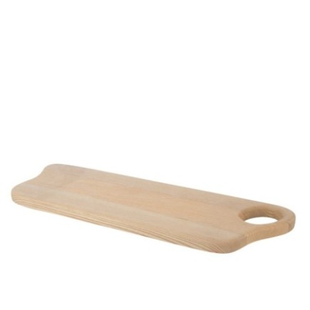 Tabla de cortar de fresno macizo natural, 56 x 17 x 2,5 cm