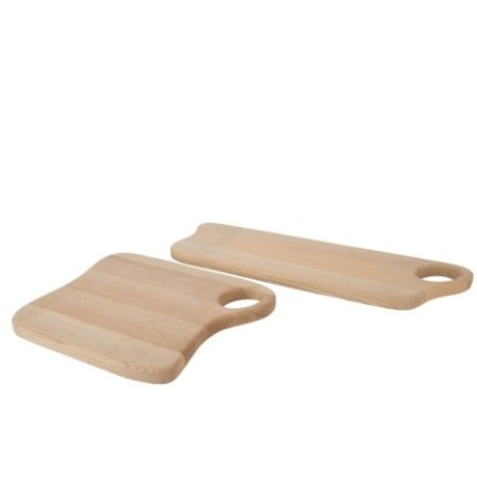 Tabla de cortar de fresno macizo natural, 56 x 17 x 2,5 cm