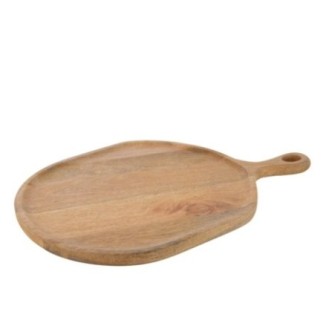 Tagliere rotondo in legno di mango naturale 58x39x2,5 cm