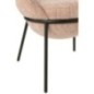 Chaise de salle à manger en fer rose clair et noir 59x76,5x61 cm Chaise de salle à manger en fer rose clair et noir 59x76,5x61 cm