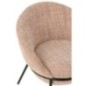 Chaise de salle à manger en fer rose clair et noir 59x76,5x61 cm Chaise de salle à manger en fer rose clair et noir 59x76,5x61 cm