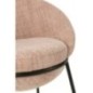 Chaise de salle à manger en fer rose clair et noir 59x76,5x61 cm Chaise de salle à manger en fer rose clair et noir 59x76,5x61 cm