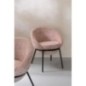 Chaise de salle à manger en fer rose clair et noir 59x76,5x61 cm Chaise de salle à manger en fer rose clair et noir 59x76,5x61 cm