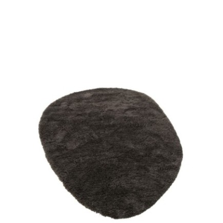 Tapis moelleux en polyester gris foncé 300x200 cm