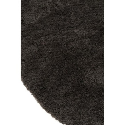 Tapis moelleux en polyester gris foncé 300x200 cm