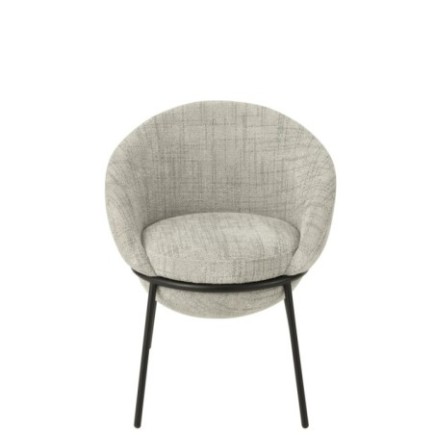 Chaise de salle à manger en fer gris/noir 61x59x76,5cm