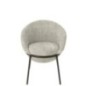 Chaise de salle à manger en fer gris/noir 61x59x76,5cm Chaise de salle à manger en fer gris/noir 61x59x76,5cm