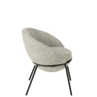 Chaise de salle à manger en fer gris/noir 61x59x76,5cm