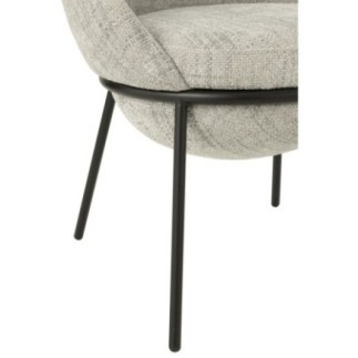 Chaise de salle à manger en fer gris/noir 61x59x76,5cm