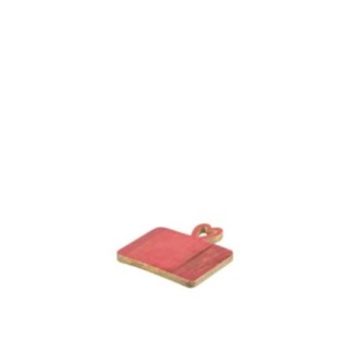 Bandeja de madera de mango rosa, 20 x 19 x 2 cm