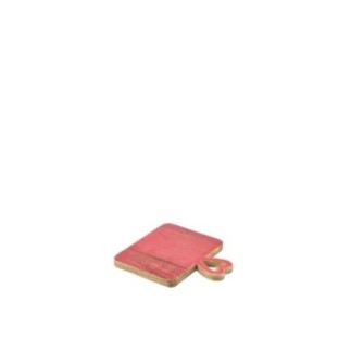 Bandeja de madera de mango rosa, 20 x 19 x 2 cm