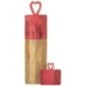 Planche de service longue en bois de manguier rose 74x20x2cm Planche de service longue en bois de manguier rose 74x20x2cm
