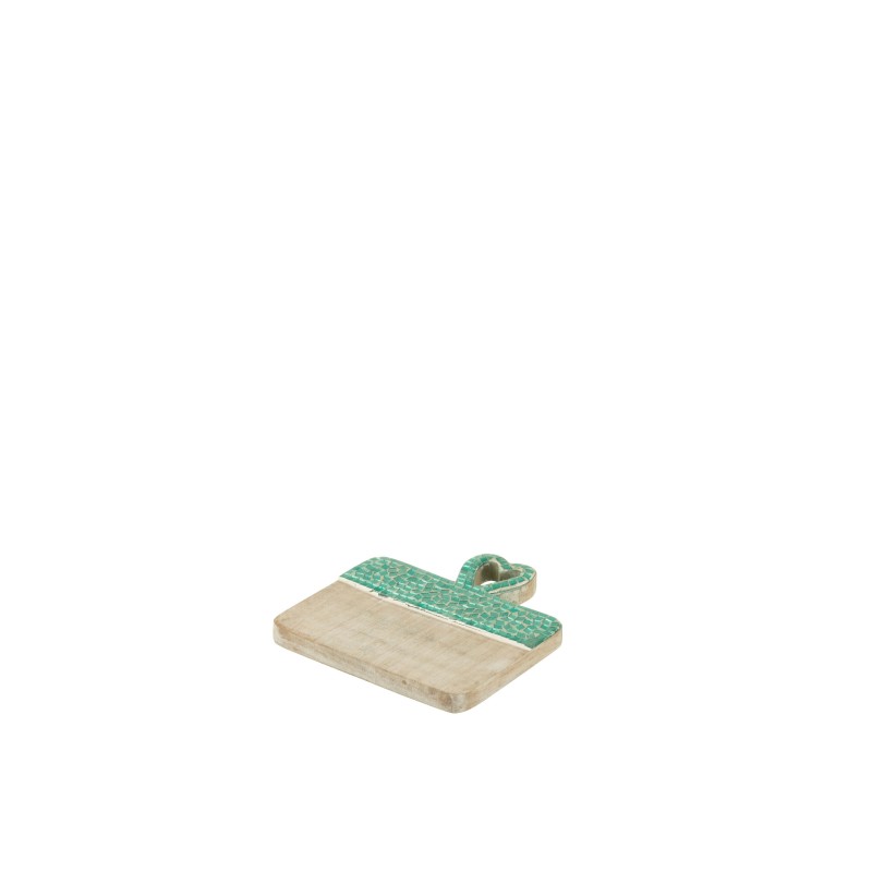 Tábua de servir em madeira de mangueiro verde 20 x 19 x 2 cm Tábua de servir em madeira de mangueiro verde 20 x 19 x 2 cm