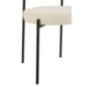 Cadeira em tecido bouclé branco e preto 51 x 52,5 x 76,5 cm Cadeira em tecido bouclé branco e preto 51 x 52,5 x 76,5 cm
