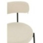 Cadeira em tecido bouclé branco e preto 51 x 52,5 x 76,5 cm Cadeira em tecido bouclé branco e preto 51 x 52,5 x 76,5 cm